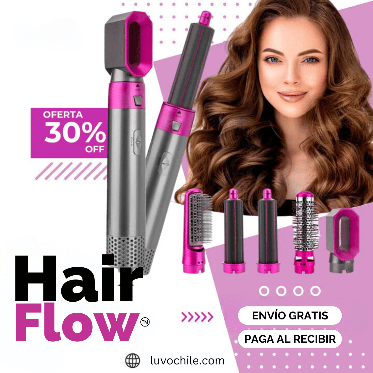 HairFlow™-Cepillo Multifuncional 5 En 1